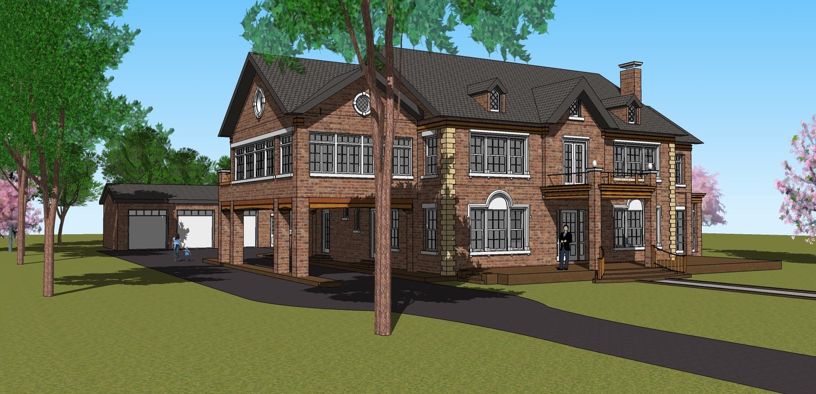 Steele Residence model with a covered side extension